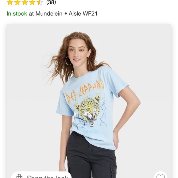 Women's Def Leppard Short Sleeve Graphic T-Shirt - Blue M - Picture 8 of 13